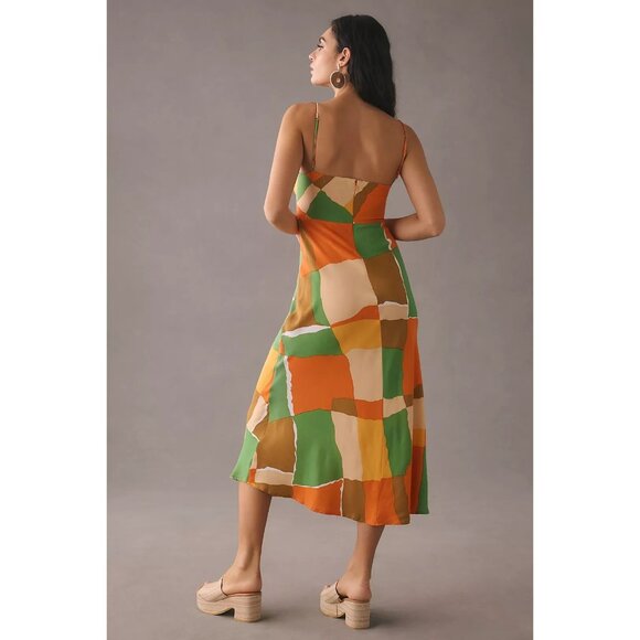 Faithfull The Brand NWT Tempio Midi Dress Costa Smeralda Print Size US 8 - Picture 4 of 10